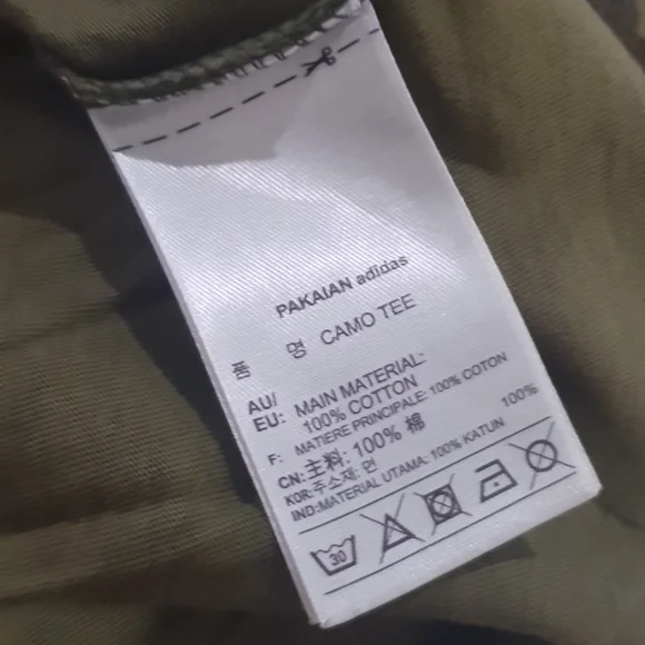 Adidas Mens Size XL Green Camo Shirt - Picture 5 of 5